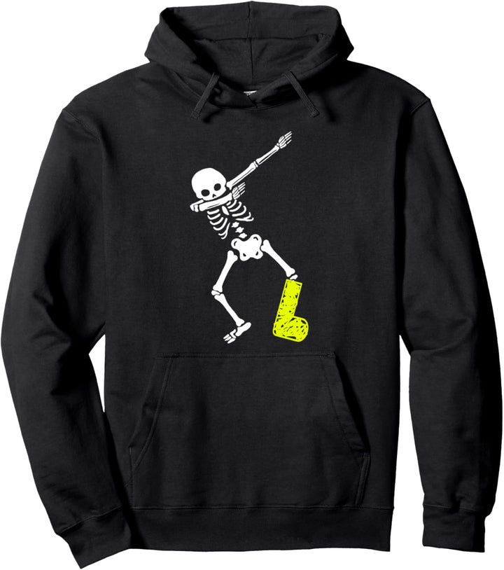 Gebrochenes Bein Dabbing Skelett Geschenk Kinder Erwachsene Pullover Hoodie