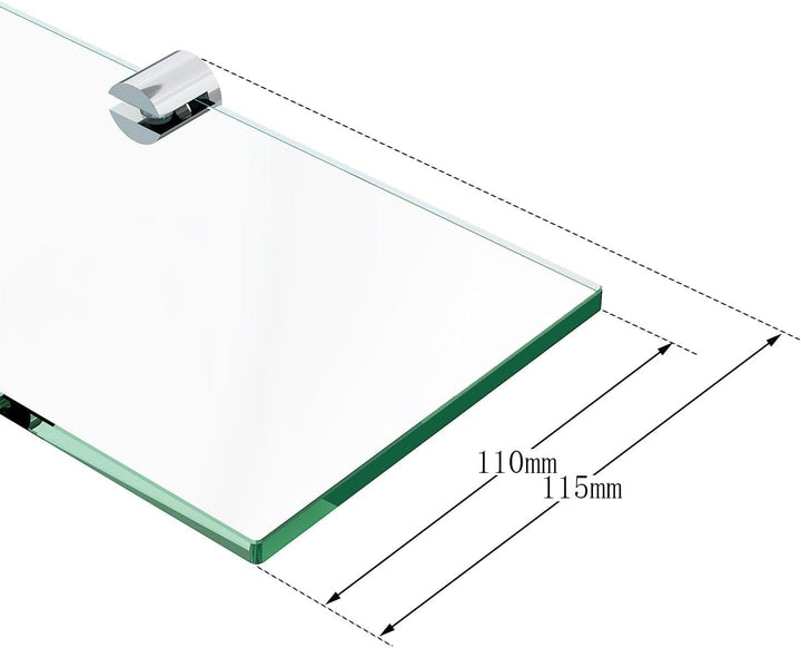 Glasablage Bad C Wand Wandablage Wandregal Badablage Glas Badezimmer 80 cm Badezimmer Regal Glas Kla