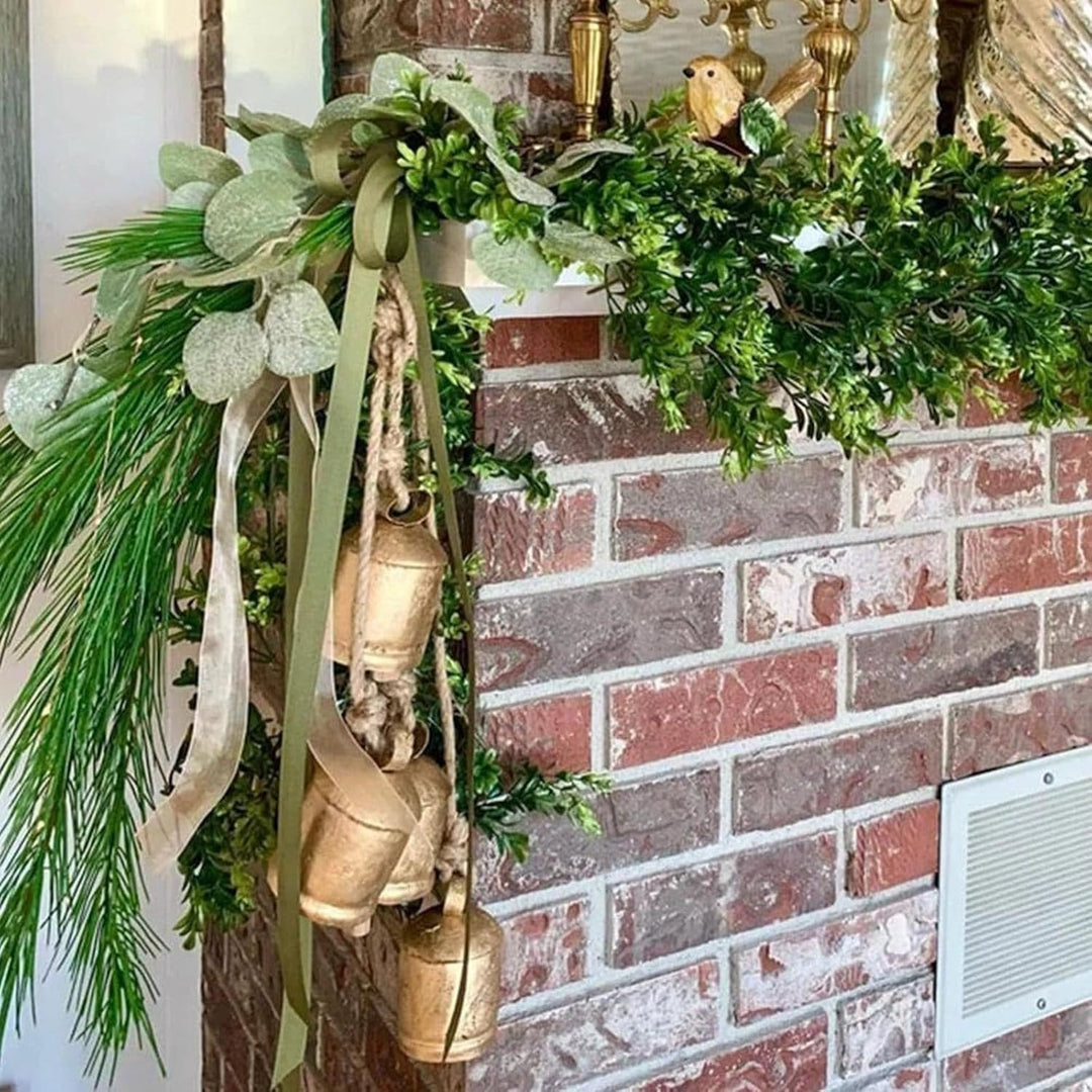 Weihnachtsglöckchen zum Aufhängen XXL gross, Glocken Vintage Glöckchen, rustikal Metallglöckchen, We