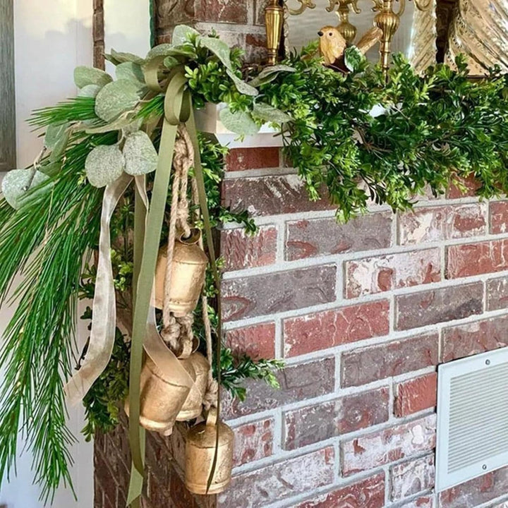Weihnachtsglöckchen zum Aufhängen XXL gross, Glocken Vintage Glöckchen, rustikal Metallglöckchen, We