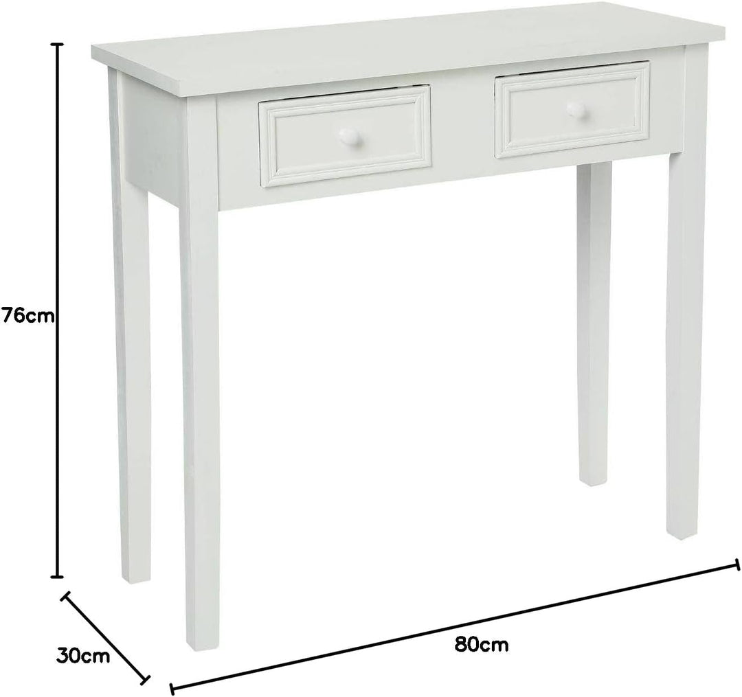 Konsole Charme weiss - Weiss - Atmosphera créateur d'intérieur L. 80 x l. 30 x H. 76 cm Weiss, L. 80