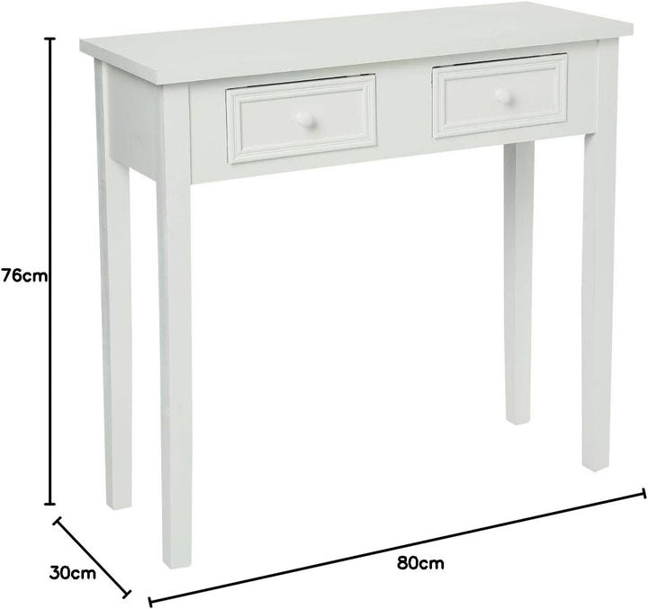 Konsole Charme weiss - Weiss - Atmosphera créateur d'intérieur L. 80 x l. 30 x H. 76 cm Weiss, L. 80