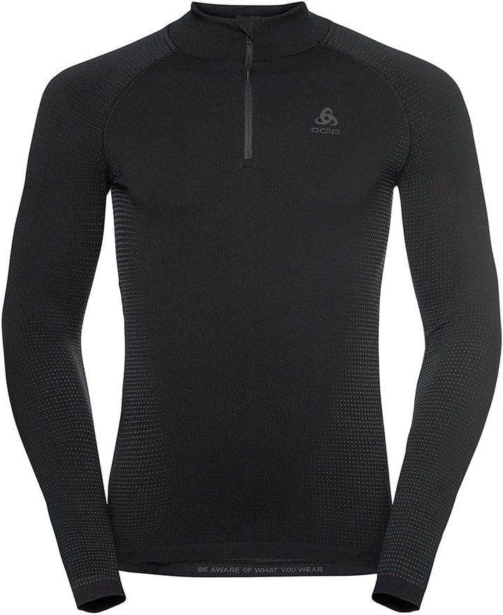 Odlo Herren Performance Warm Eco_196222 Funktionsunterwäsche Langarm Shirt mit Reissverschluss S Bla
