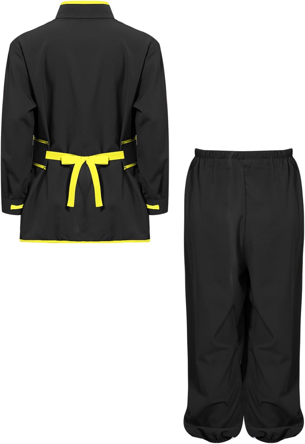 Mufeng Kinder Jungen Tai Chi Uniform Langarm Kung Fu Shirt mit Wushu Hose Chinesisch Kung Fu Wing Ch