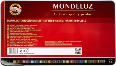 KOH-I-NOOR Mondeluz Aquarellstifte im Metalletui, 72 Stück 72 Stück (1er Pack), 72 Stück (1er Pack)