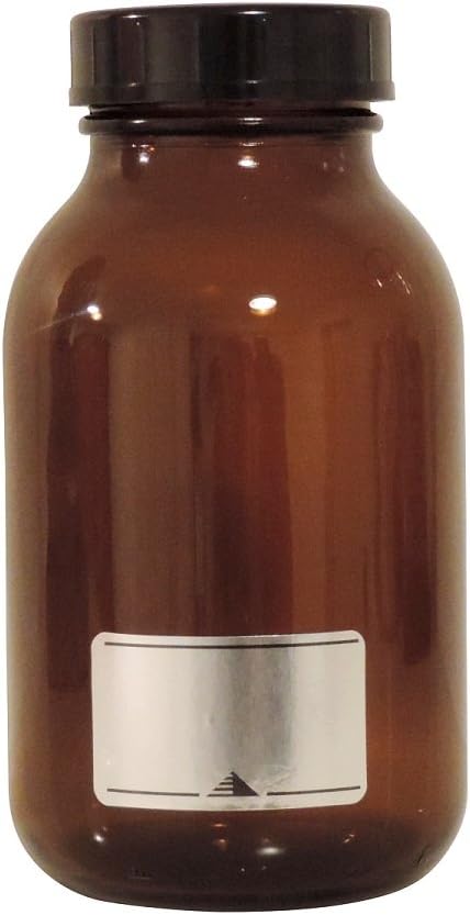 Viva Haushaltswaren braunes Apothekerglas Set 6x 500ml inkl. Schraubverschluss & Etiketten made in G