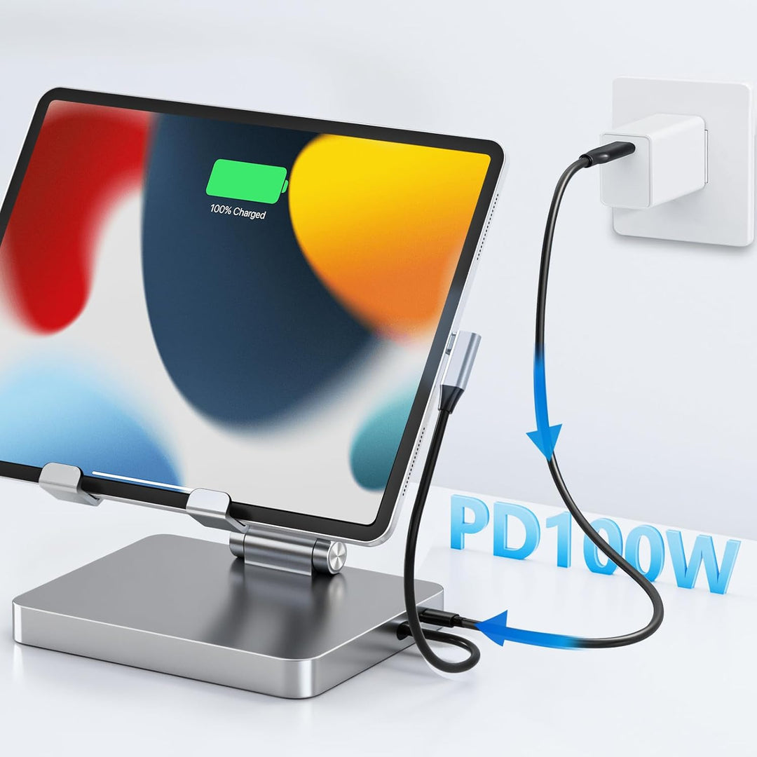 iPad Pro USB C Hub Ständer, 10 in 1 Adapter für iPad Pro M4 M2 M1 iPad Air Dockingstation 4K 60 Hz H