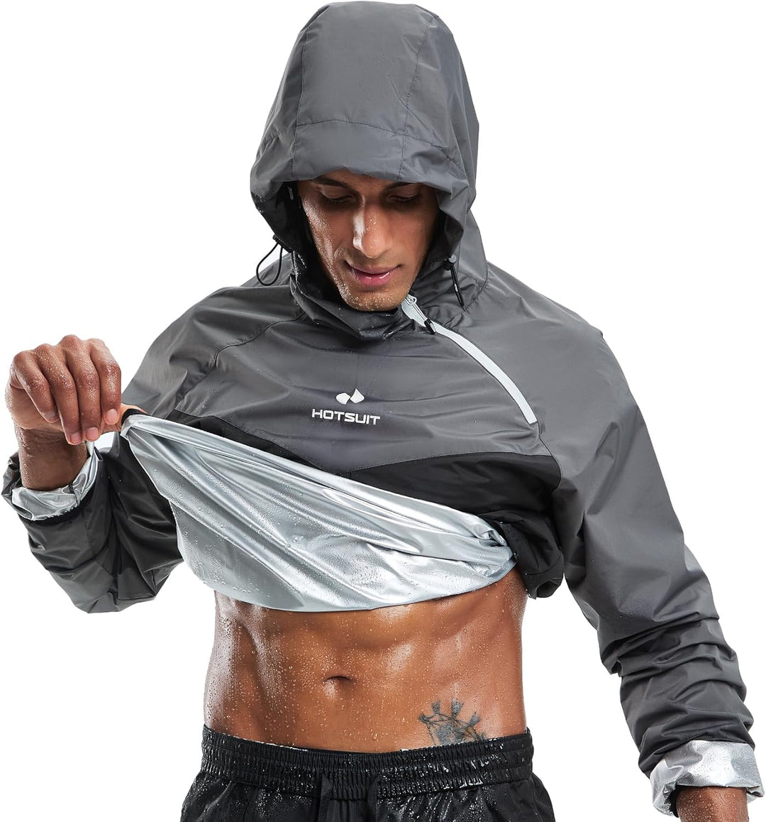 HOTSUIT Schwitzjacke/Schwitzanzug Herren Trainingsanzug Sportanzug Fitness Schwitzanzug Trainingshos