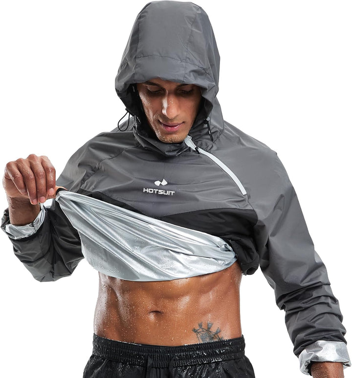 HOTSUIT Schwitzjacke/Schwitzanzug Herren Trainingsanzug Sportanzug Fitness Schwitzanzug Trainingshos