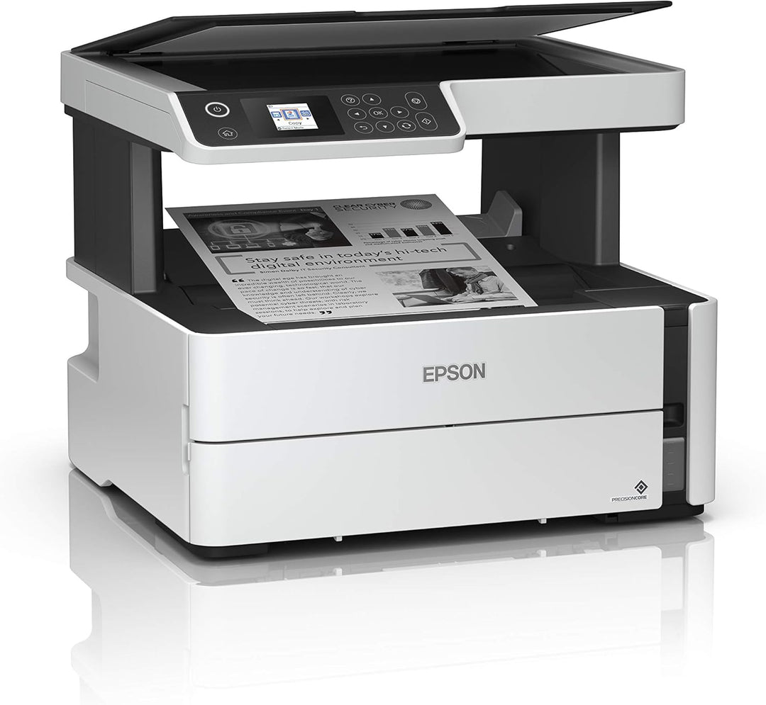 Epson EcoTank ET-M2170 nachfüllbarer 3-in-1-Schwarzweissdrucker (Scanner, Kopierer, DIN A4, Duplex,