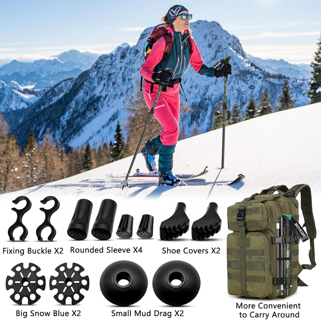 Wanderstöcke Trekkingstöcke, Teleskop Wanderstöcke Carbon & Aluminium, Walking Stöcke Faltbar, Wande