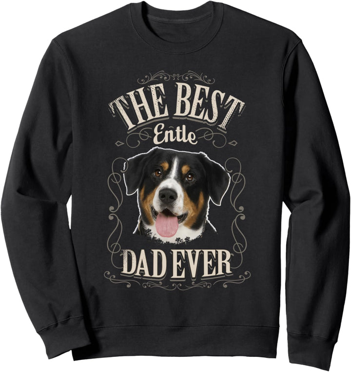 Best Entle Dad Ever Entlebucher Sennenhund Hund Vintage Mann Sweatshirt