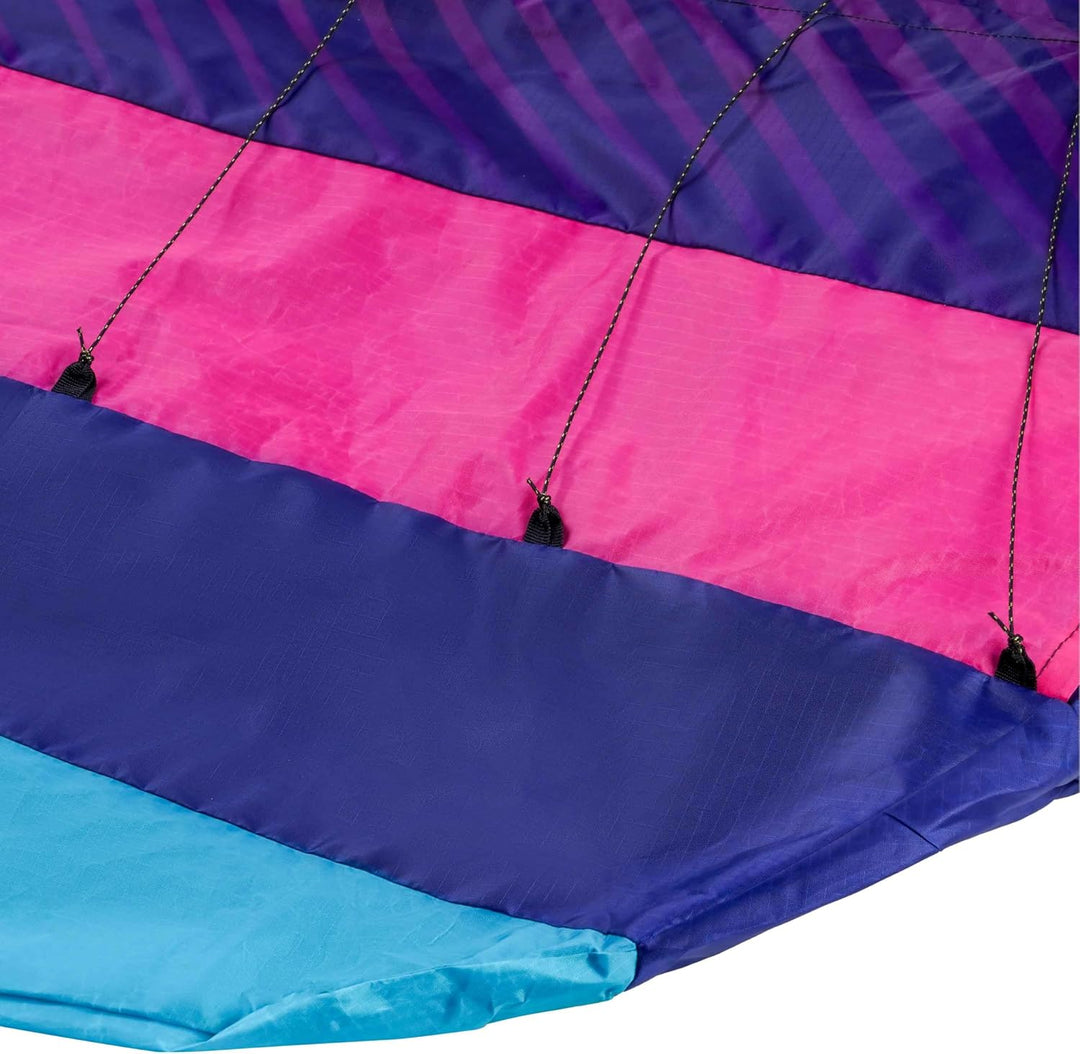 Wolkenstürmer® Paraflex Sport 1.7 Kite (blau) - Flugfertiger Lenkdrachen mit Lenkstange, 2x20m Dynee