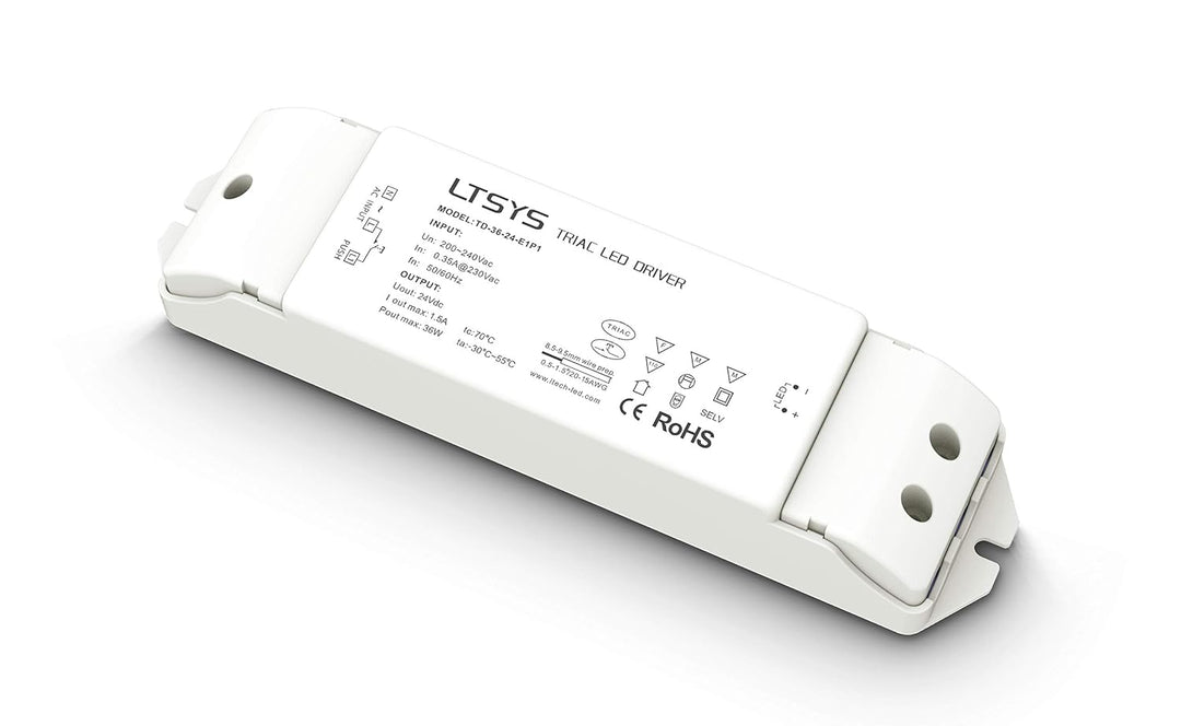LIGHTEU®, LTECH 36 W 24 V DC 1,5 A TRIAC LED Netzteil mit dimmbarem Treiber transformator, 3 in 1 Un