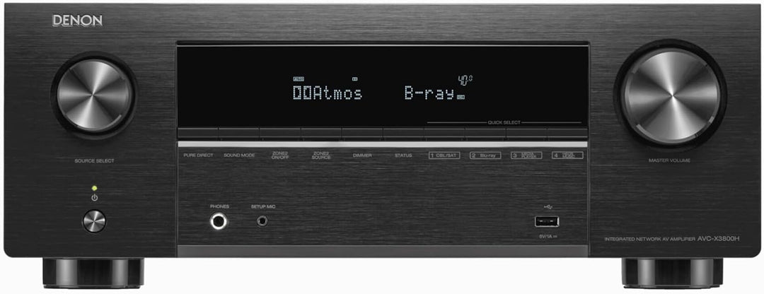 Denon AVC-X4800H 9.4-Kanal AV-Receiver, Verstärker mit Auro-3D, Dolby Atmos, DTS:X,6 "8K-Eingängen u