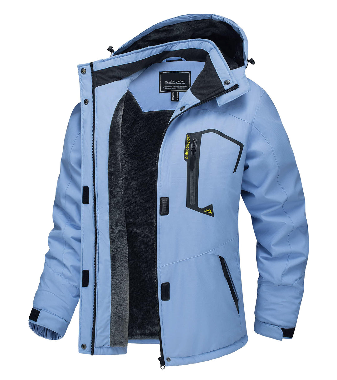 TACVASEN Damen Übergangsjacke Warm Winterjacke Gefüttert Wanderjacke Ski Jacket mit Wasserdichtem Re