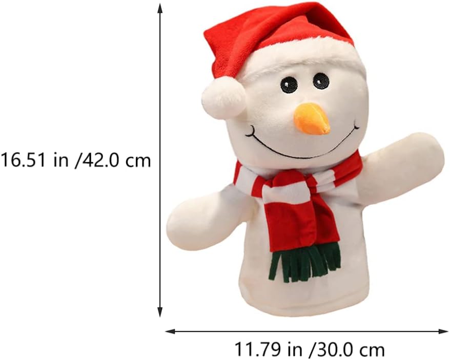 Toyvian Schneemann Fingerpuppe, Weihnachts Spielzeug Kinder Plüschpuppe Rentier Schneemann Handpuppe