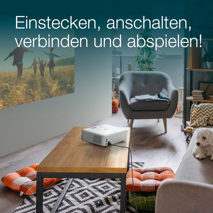 Epson CO-FH02 Smart Full HD-Projektor, 3.000 Lumen, bis zu 391-Zoll-Projektionsfläche Android TV Ful