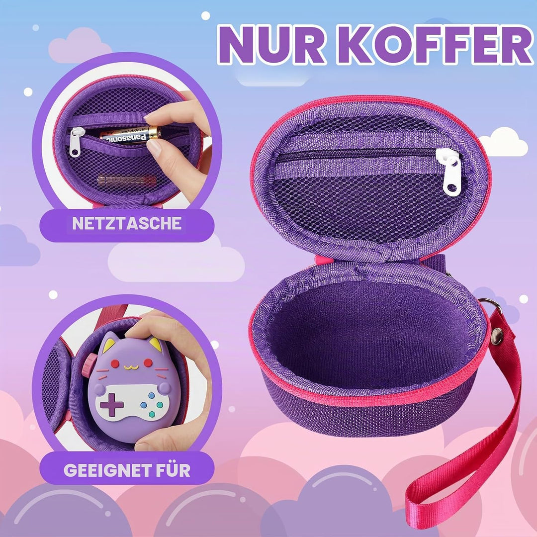 Silikon Hülle und Hartschalenkoffer kompatibel mit Tamagotchi Paradise Virtuelles Haustierspielzeug,