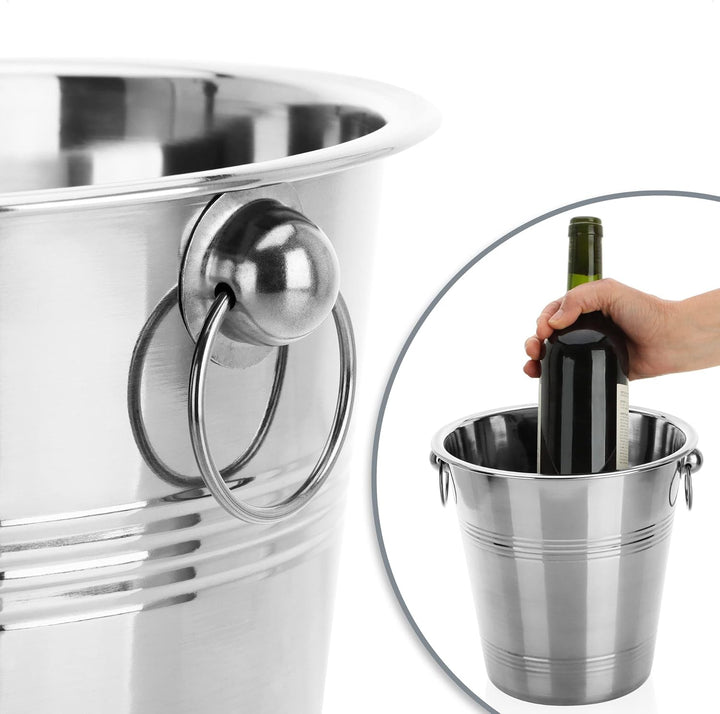 com-four® Sektkühler - Kühlkübel für Champagner, Sekt und Wein - edler Eiskühler für besondere Anläs