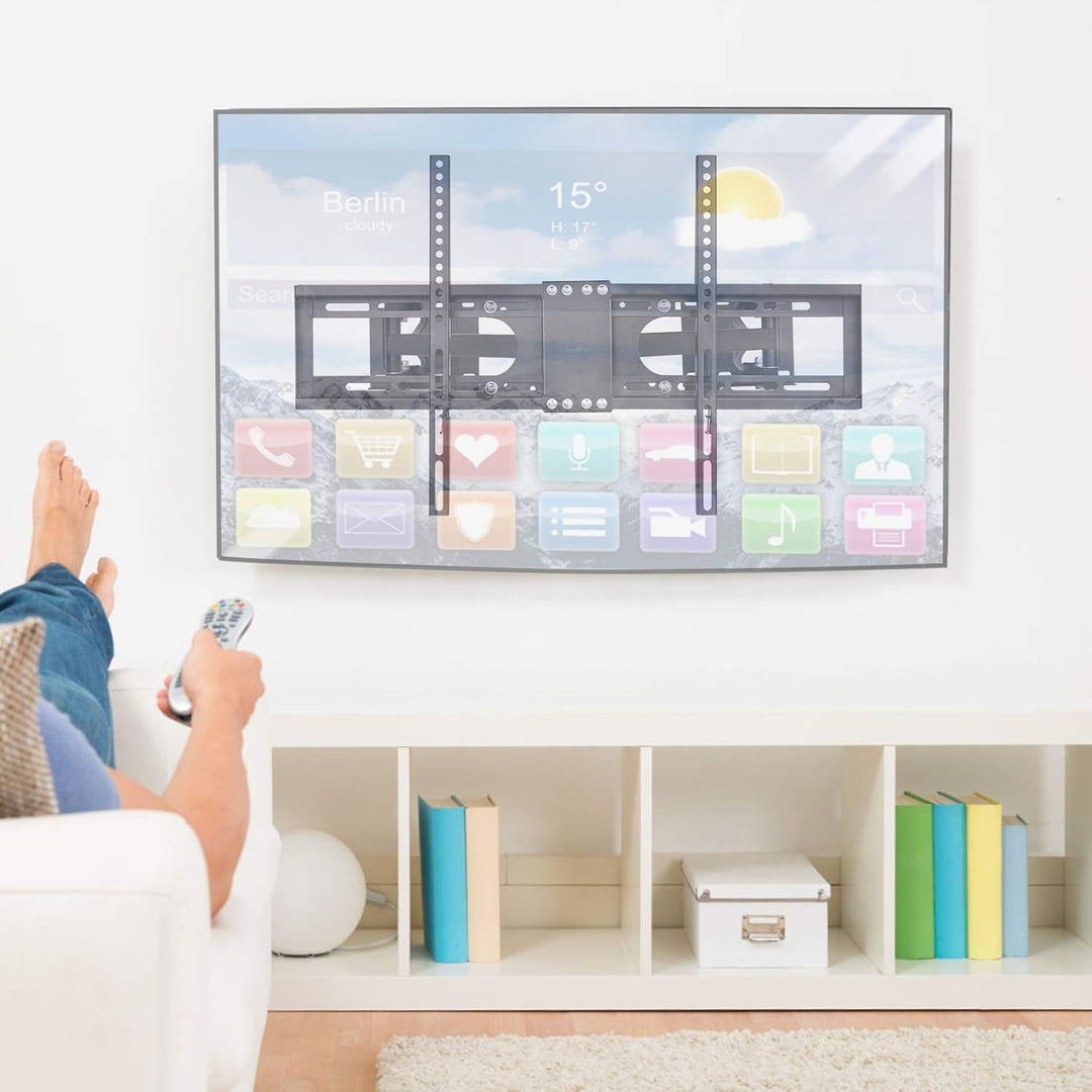 TV Wandhalterung Eckmontage, Schwenkbar Neigbar für LED LCD Plasma Fernseher von 32" - 65" Max 45Kg