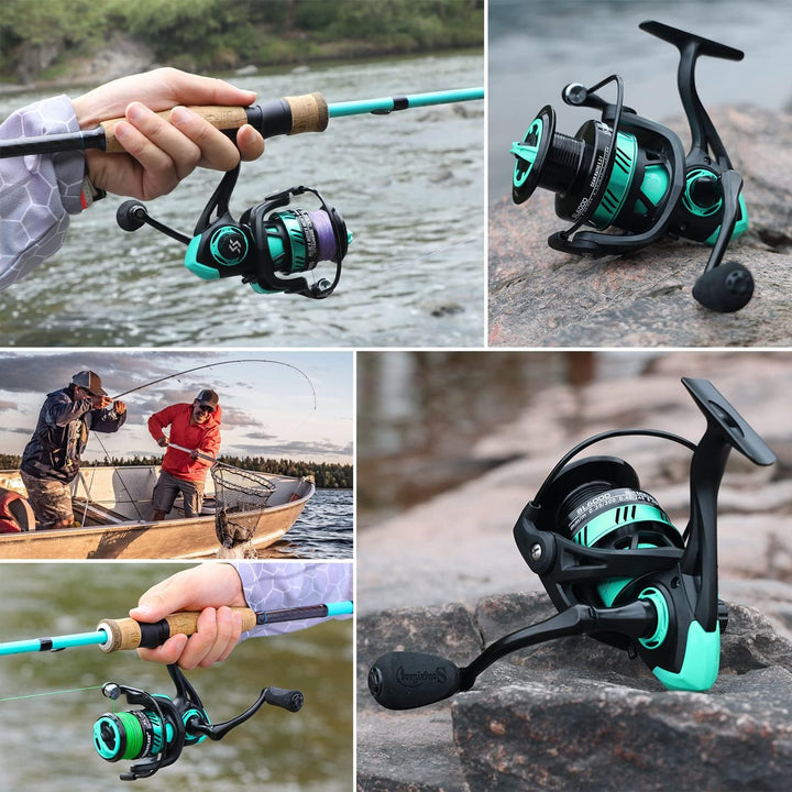 Sougayilang SL Spinnrolle 5,2:1 Hochgeschwindigkeits-Metallspule Leistungsstarke Spinnangelrollen Ka