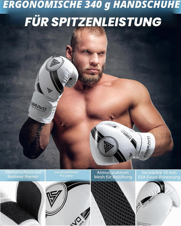 Boxsack für Erwachsene, 4ft PU schweren Boxsack Set 12OZ Handschuhe für MMA Muay Thai Kickboxen Trai