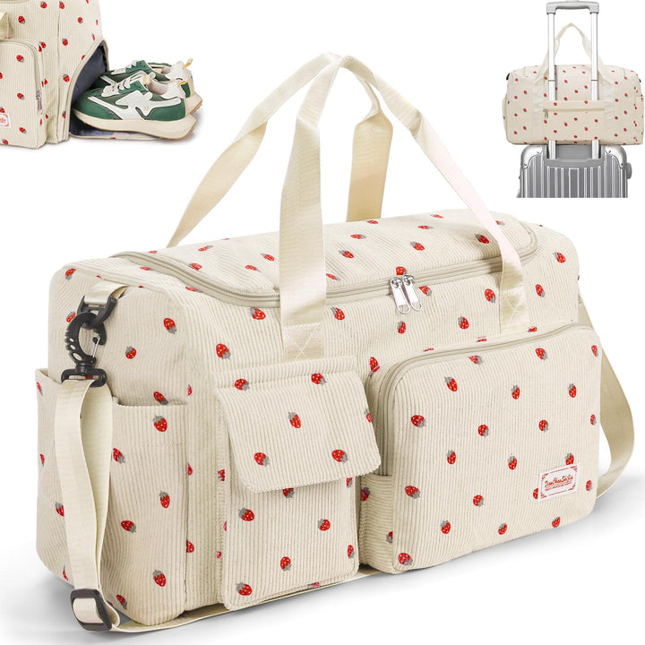 Ghope Sporttasche Reisetasche Mädchen Damen mit Schuhfach und Nassfach, Schwimmtasche Badetasche Tee