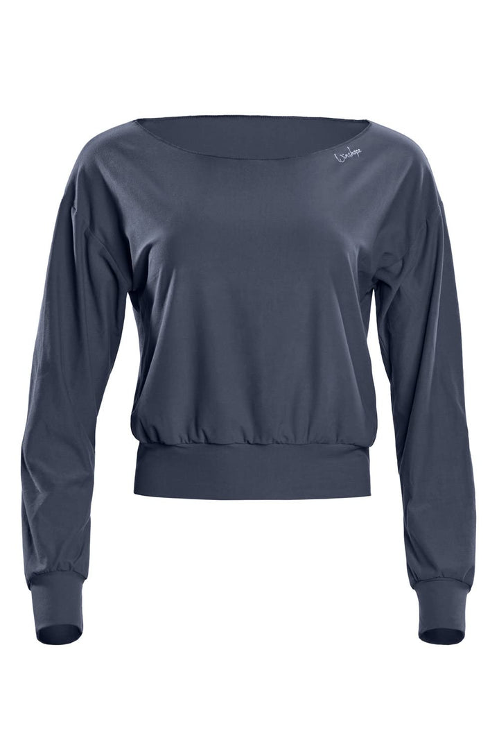 WINSHAPE Damen Functional Light and Soft Cropped Long Sleeve Top Ls003ls Yoga-Shirt XS Anthracite, X