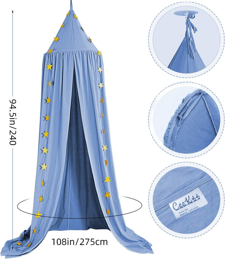 Baby Baldachin, Betthimmel Kinder, Ceekii Babys Bett Kinderzimmer Bettvorhang Baumwolle Deko Moskito