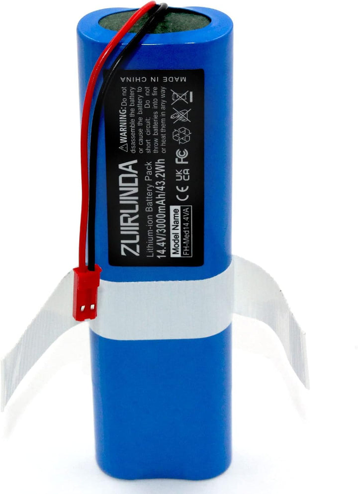 ZUIRUNDA 14.4V 3000mAh Li-Ion Ersatzakku für iLife V3s Pro V50 V5s Pro V8s X750 für Medion MD 18500