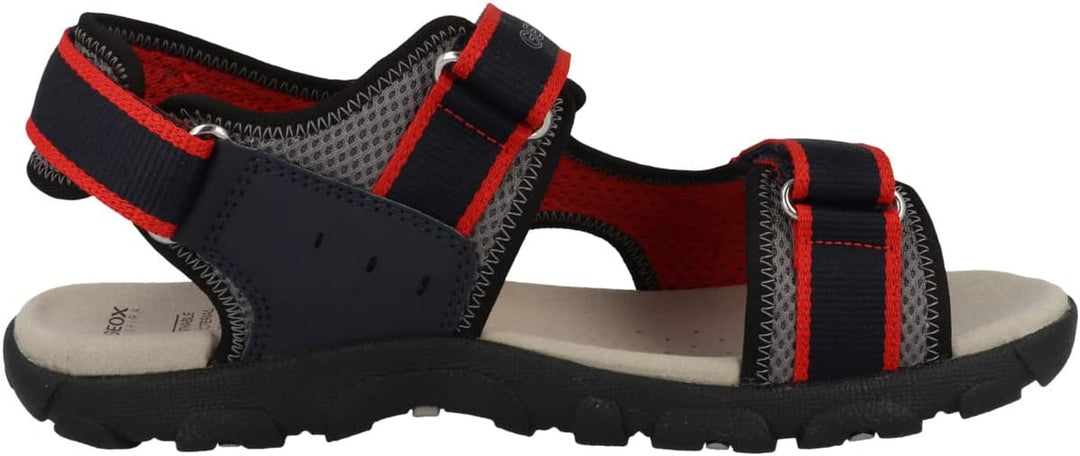 Geox Jungen Jr Strada Sandal, 27 EU Navy Red
