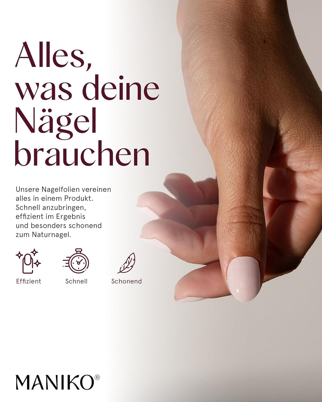 Maniko® UV Gel Strips - Selbstklebende Nagelfolie für bis zu 2 Anwendungen - Vegan & langanhaltend -