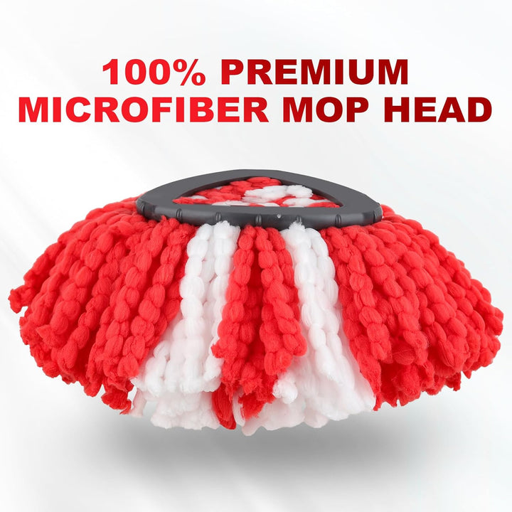Sgizoku 6er-Set Wischmopp für Viledar Turbo Smart/Spin/EasyWring&Clean 1 Tank Eimer, 4 Rot Mikrofase
