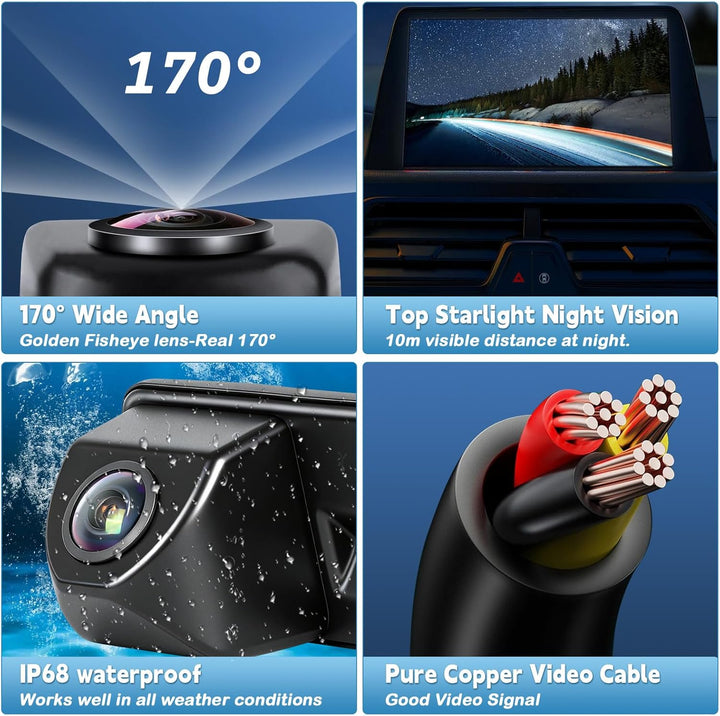 HD 1080P Auto Rückfahrkamera Ersatz für Skoda Octavia 2 3 Audi A5 2011-2014, 170 Grad Weitwinkel Aut