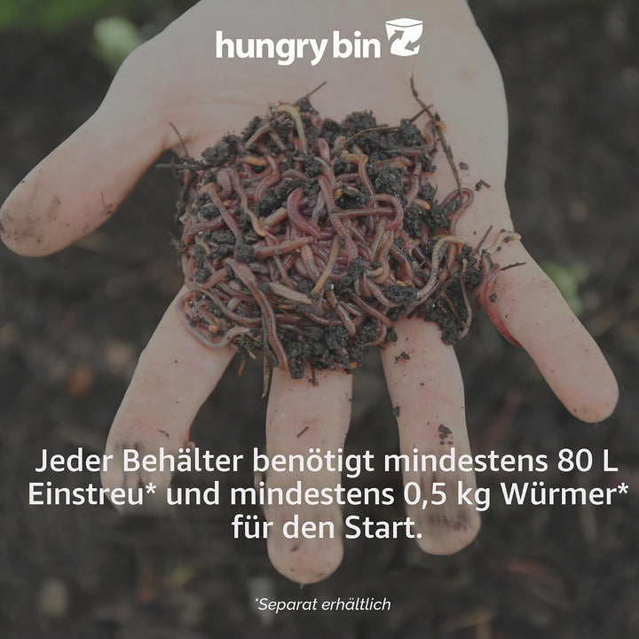 Hungry Bin Wurmkomposter für reichhaltige Vermicompost