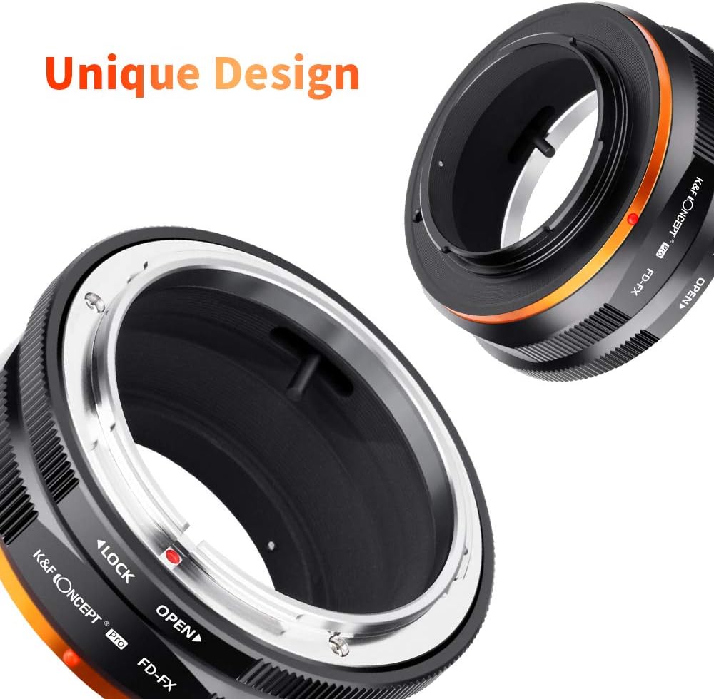 K&F Concept FD-FX Hochpräziser Objektivadapter，Kompatibel mit Canon FD FL-Objektiven bei Fujifilm FX