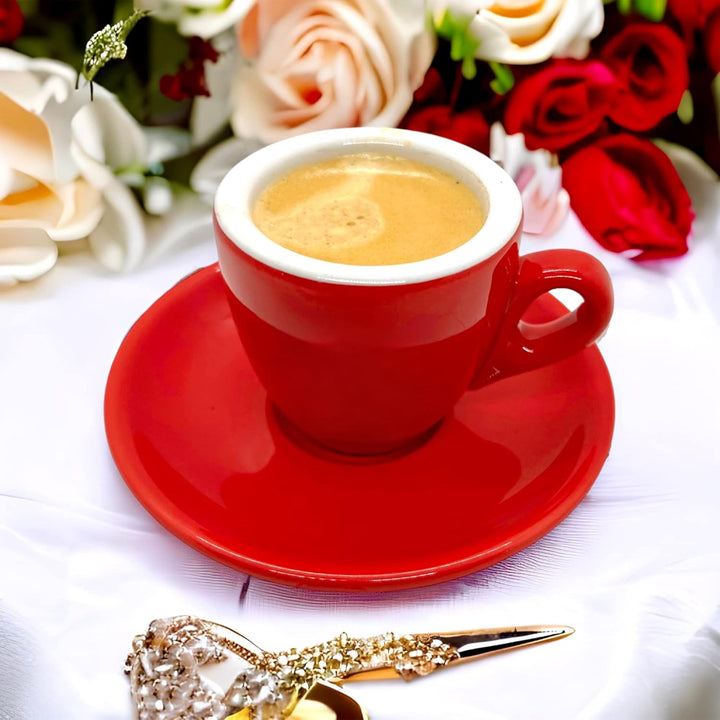 MY Obsession Espressotassen Set, 56 ml – extra dickwandig, italienisches Design, Premium Geschenkver