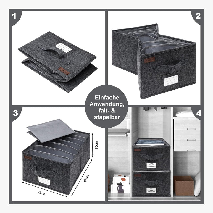 MEKAA® Hosen Organizer Für Kleiderschrank - 2er-Set - Praktische Schrank Organizer Ihrer Hosen, Pull