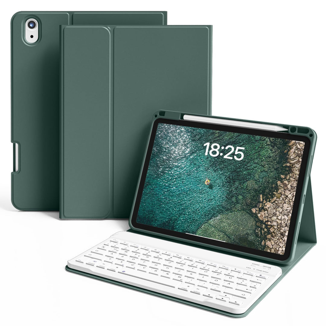 Hülle mit Tastatur für iPad Air 11 Zoll (2025 M3/2024 M2), iPad Air 5./4. Gen(2022/2020) 10.9 Zoll,