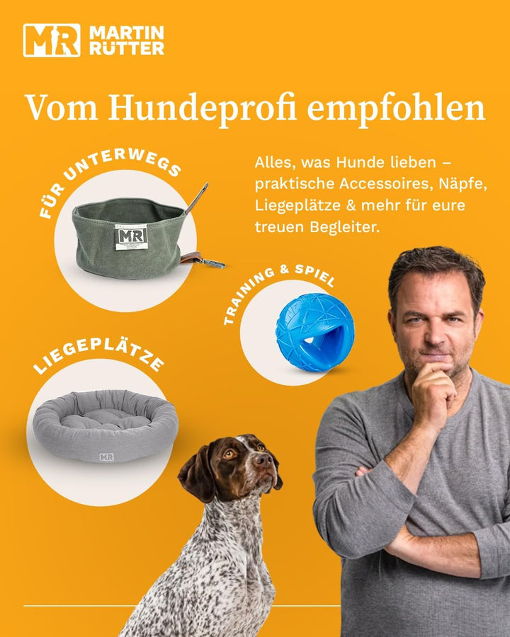 Martin Rütter – Futterbeutel Dummy Türkis M – Futterdummy Hund wasserabweisend & waschbar, mit Reiss