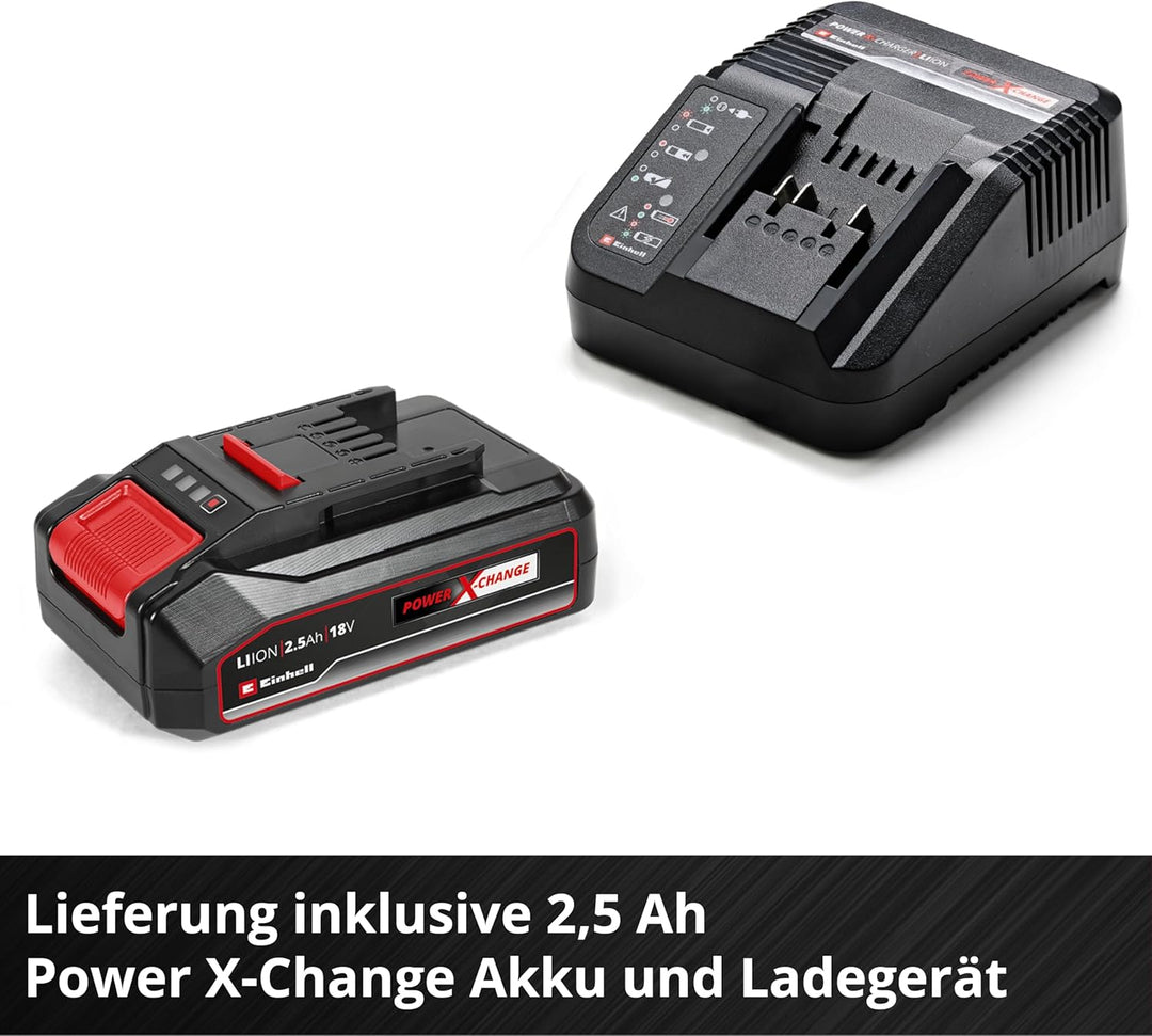 Einhell Akku-Rasentrimmer GE-CT 18 Li (1x 2,5 Ah) Power X-Change (18 V, Motorkopf drehbar und neigba