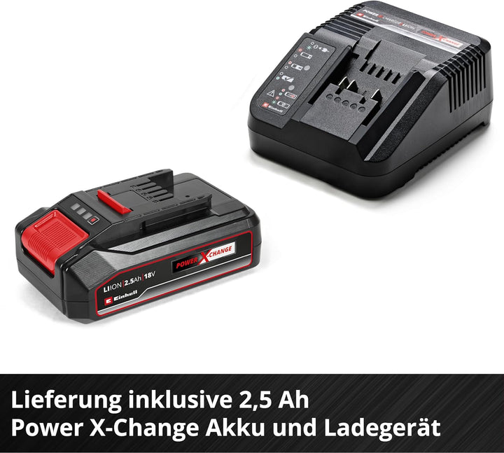Einhell Akku-Rasentrimmer GE-CT 18 Li (1x 2,5 Ah) Power X-Change (18 V, Motorkopf drehbar und neigba