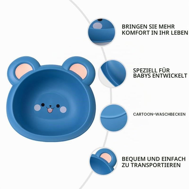 Minkissy Baby-Gesichtswaschbecken Kinderwaschbecken Kleines Plastikbecken Tragbares Babywaschbecken