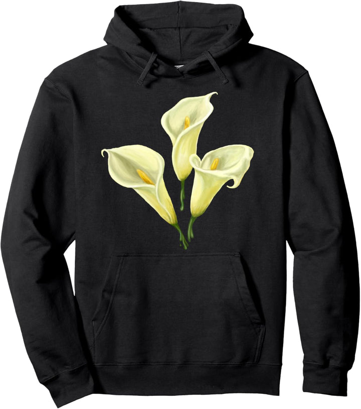 Calla Lilies Flower Floral Watercolor Spring Lily Pullover Hoodie