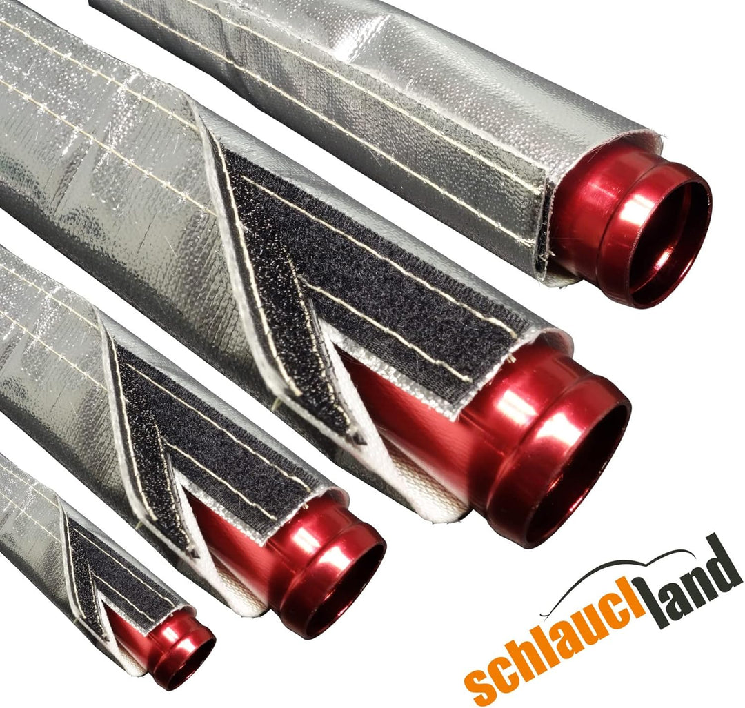 1m Alu-Titan Hitzeschutzschlauch ID 30mm Klettverschluss *** Heat Sleeve Thermoschutz Isolierschlauc