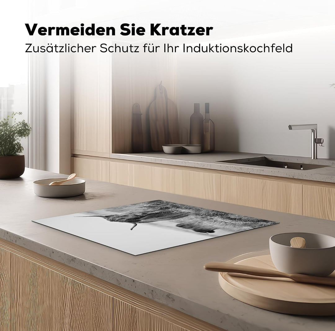 KitchenYeah© Herdabdeckplatte Einteilig Ceranfeld Abdeckplatte Küche Deko | 59x51 cm - Ceranfeldabde