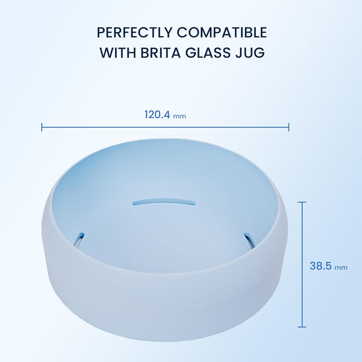 GLACIER FRESH Silikonbasis-Schutzhülle | Kompatibel mit der Brita Glas Wasserfilter Kanne - Verhinde