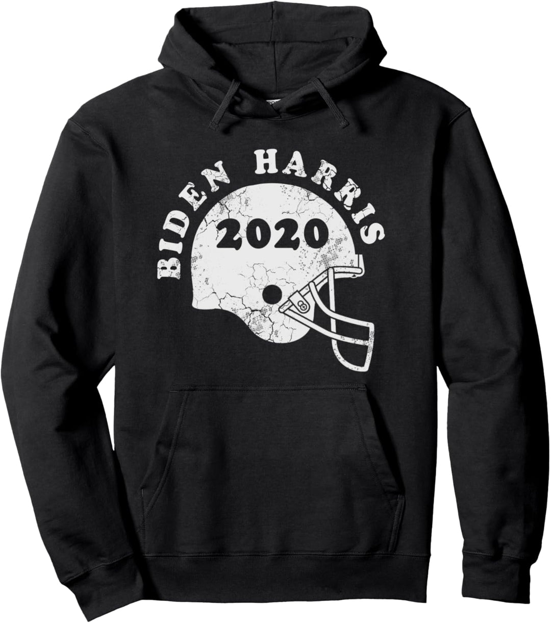 Joe Biden Kamala Harris 2020 Football Helmet Retro Democrat Pullover Hoodie