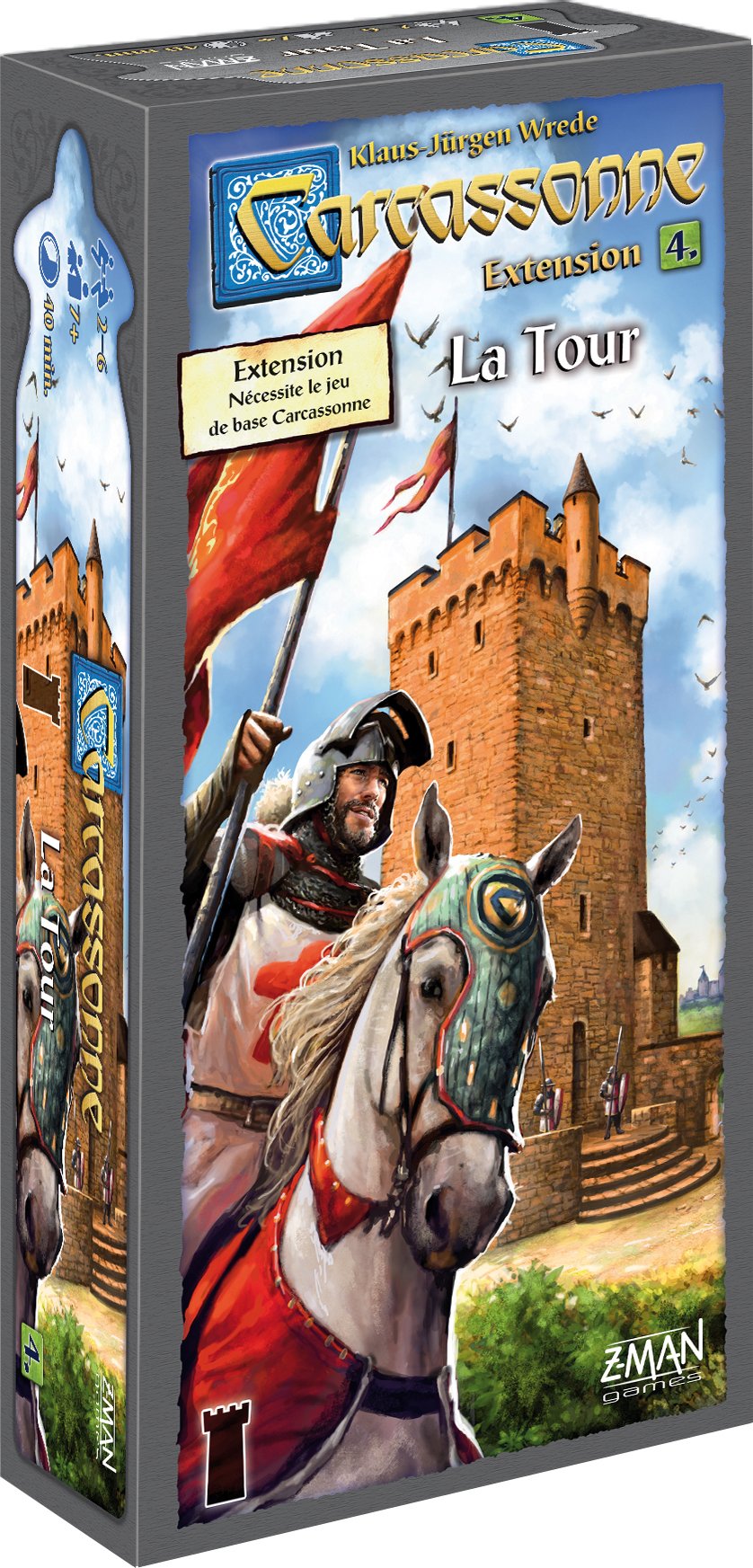 Carcassonne – Erweiterung: La Tour – Asmodee – Gesellschaftsspiel – Spielsteine Ext Turm, Ext Turm